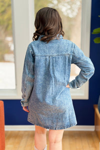 Denim Button Down Shirt Dress