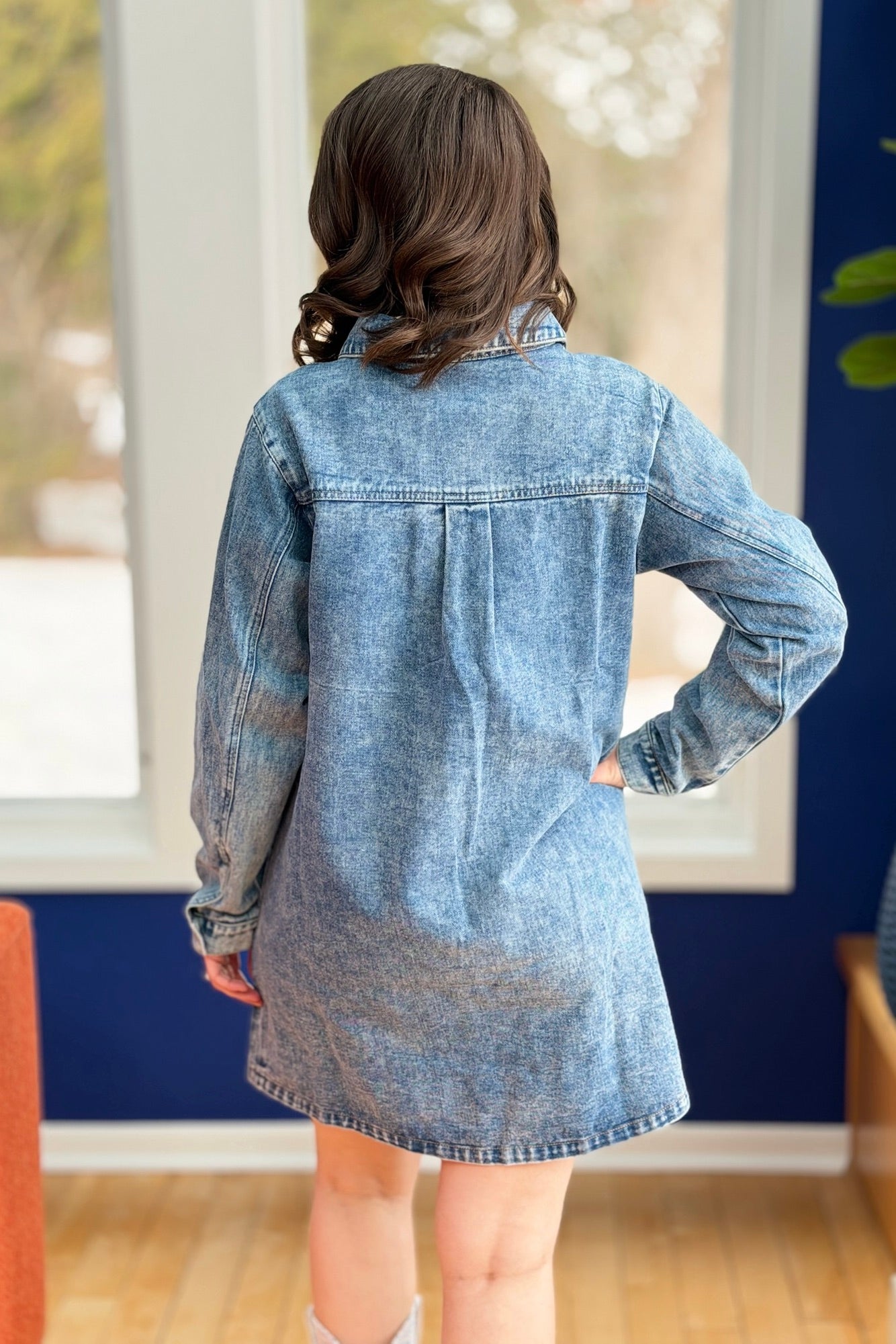Denim Button Down Shirt Dress
