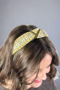 Bohemian Wide Knotted Headband - Green