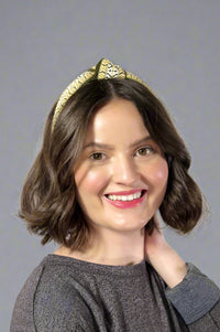 Bohemian Wide Knotted Headband - Green