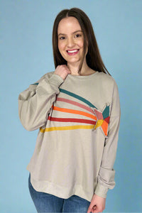 Shooting Star Sweatshirt - Stone