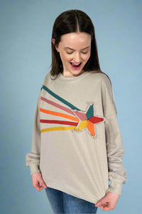 Shooting Star Sweatshirt - Stone