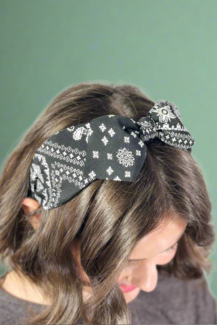 Twisted Bandana Headband - Black