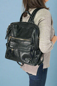 Amelia Convertible Backpack - Black