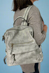 Amelia Convertible Backpack - Light Grey