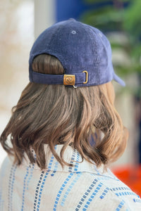 Mama Corduroy Baseball Cap - Navy