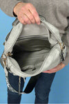 Amelia Convertible Backpack - Light Grey