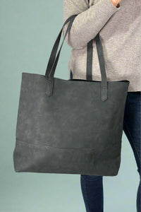 The Taylor Tote - Black Suede