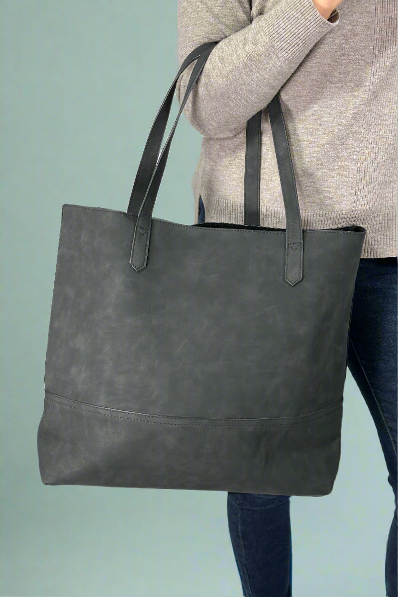 The Taylor Tote - Black Suede