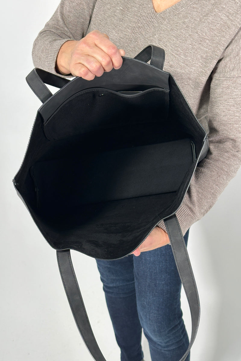 The Taylor Tote - Black Suede