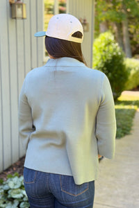 Mock Neck Bell Sleeve Sweater - Sage