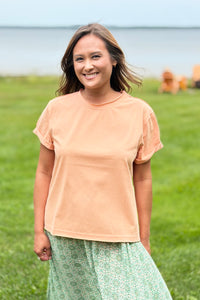 Mali Tee Raw Hem - Peaches