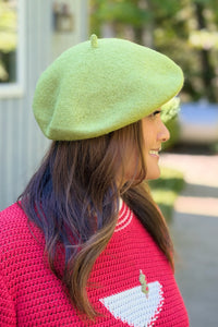 Winter Beret - Olive