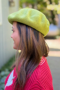 Winter Beret - Olive