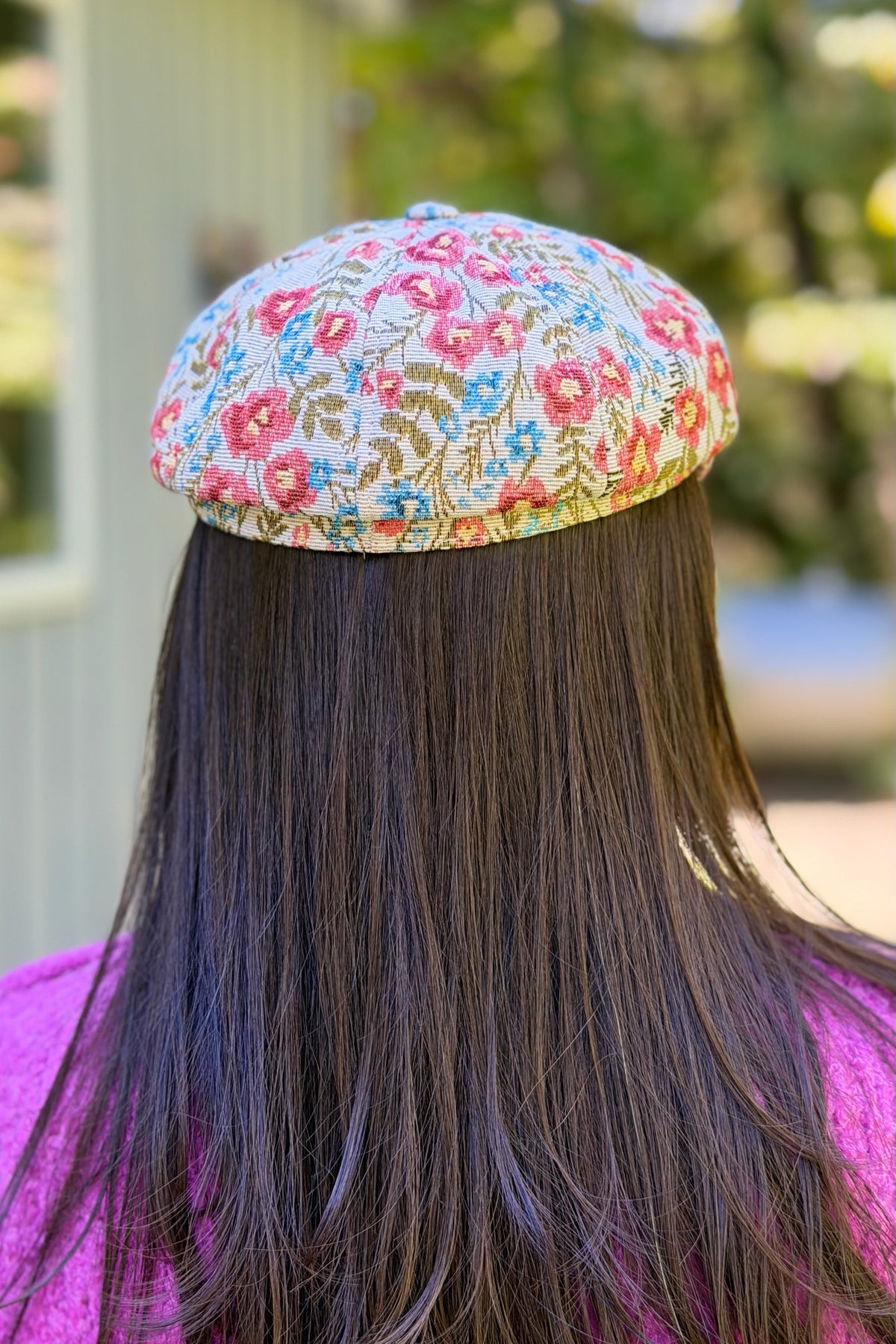 Floral Tapestry Newsboy Cabbie Hat
