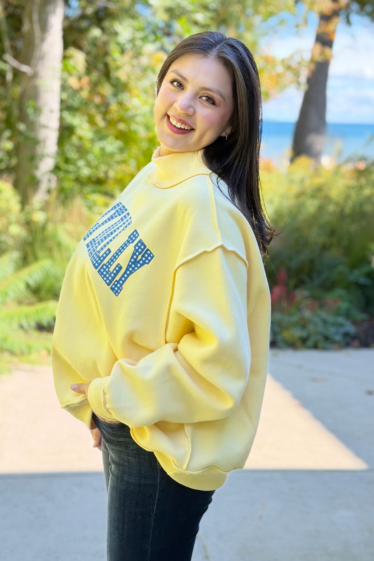 Dillydally Reversible Sweatshirt - Yellow