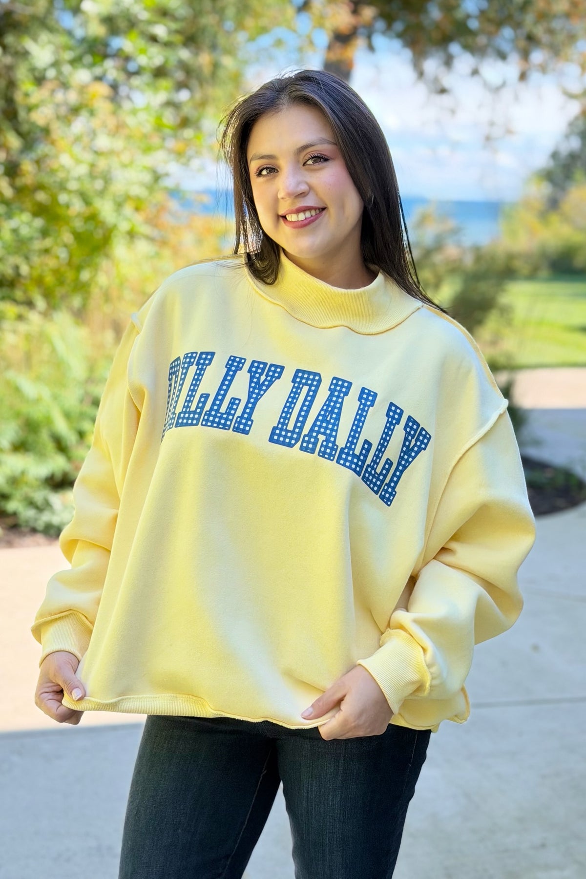 Dillydally Reversible Sweatshirt - Yellow