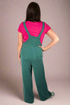 Sleeveless Solid Urban Ribbed Jumpsuit - Green