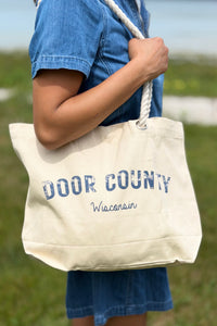 Door County Tote With Rope Handles - Navy