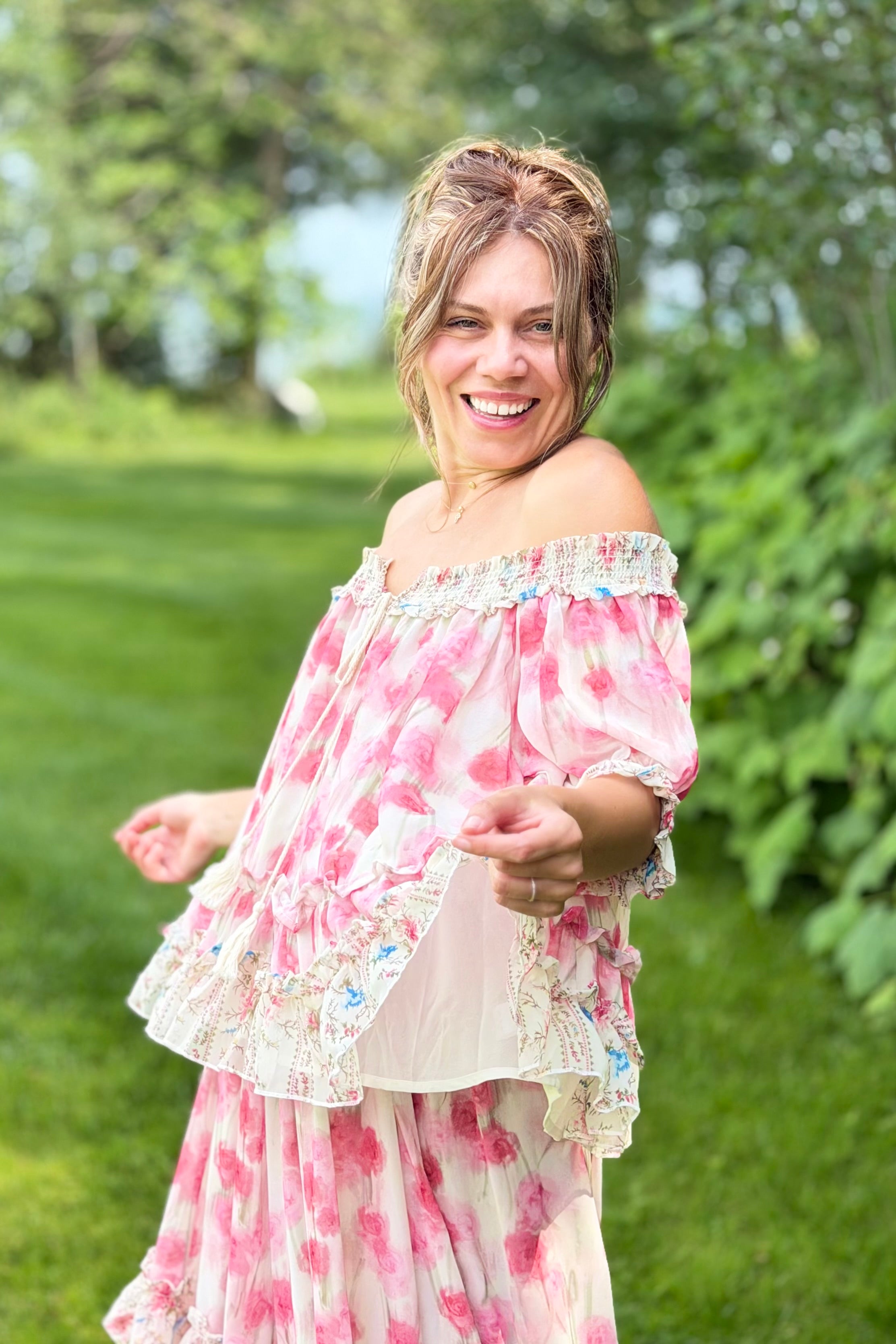 Garden Party Ruffled Top
