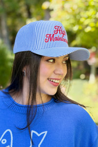 High Maintenance Striped Trucker - Navy