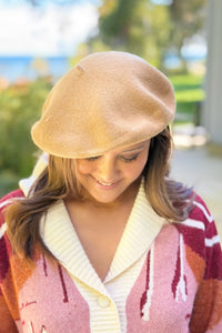 Winter Beret - Camel