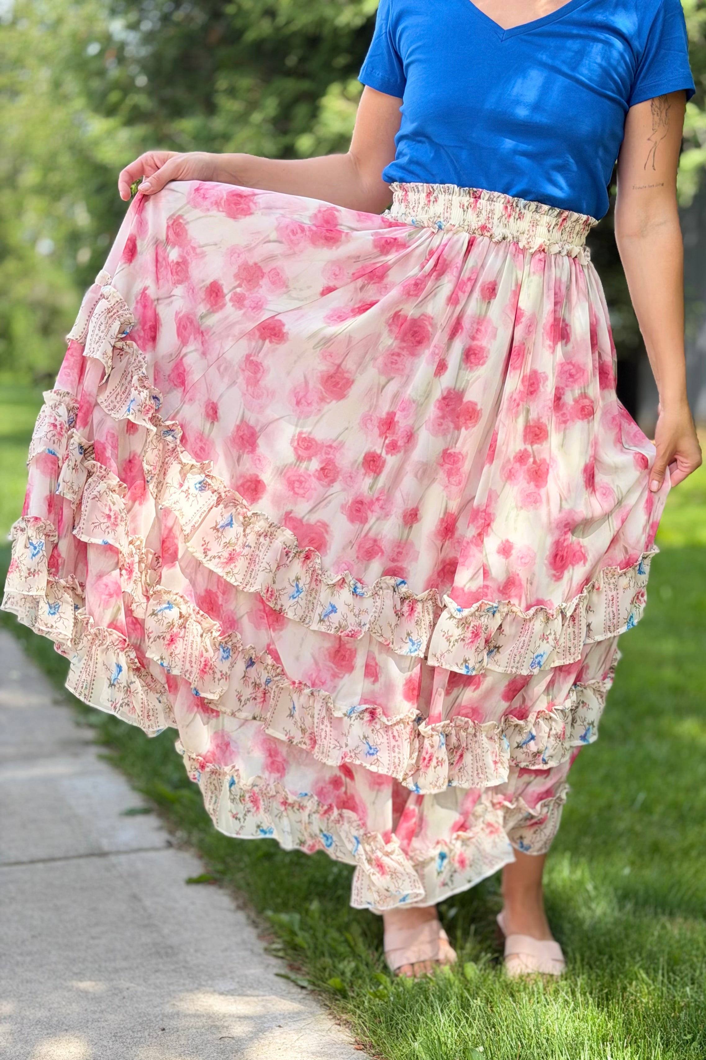 Garden Party Ruffled Skirt