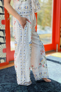 Tropical Floral Print Pants