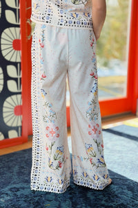 Tropical Floral Print Pants