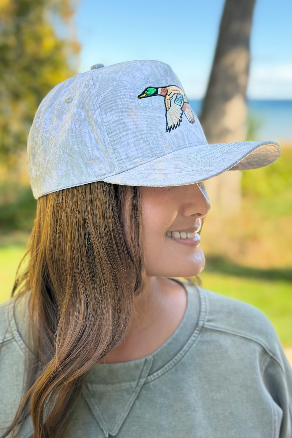 Flying Mallard Duck Camo Trucker - Light