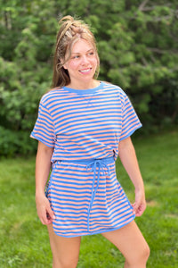 Stripe Short Sleeve Top