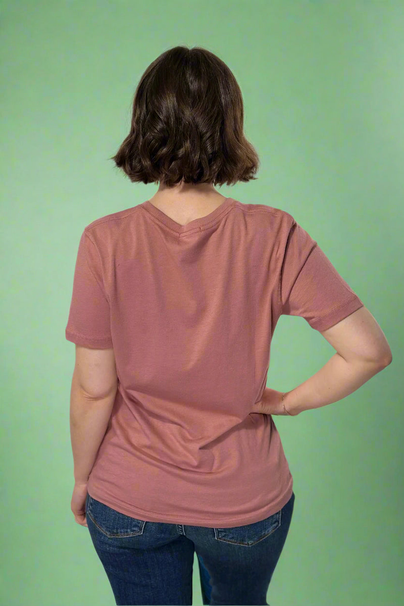 Rock N Roll Leopard Tour Top - Mauve