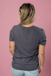 Rock N Roll Leopard Tour Top - Charcoal