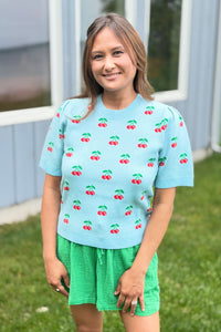 Cherryville Short Sleeve Sweater Top
