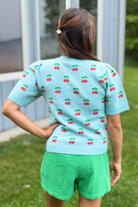 Cherryville Short Sleeve Sweater Top