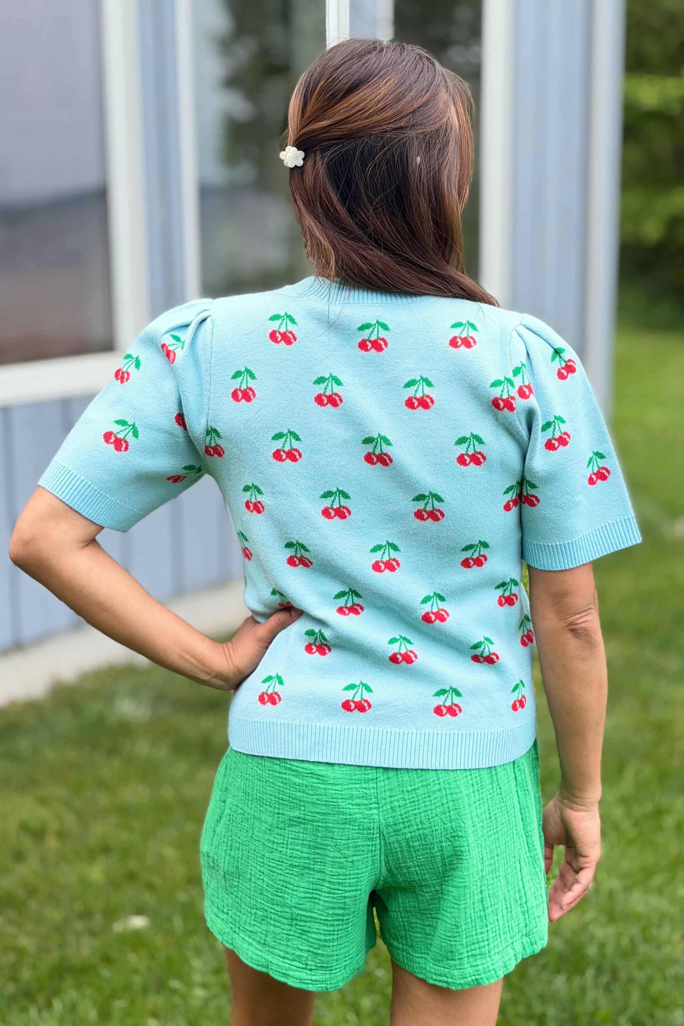 Cherryville Short Sleeve Sweater Top