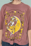 Cowgirl Graphic Crop Tee - Mauve