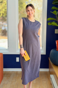 Camille Long T-Shirt Dress - Graphite