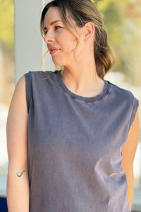 Camille Long T-Shirt Dress - Graphite