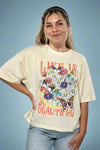 Life Is Beautiful Graphic Crop Tee - Ivory