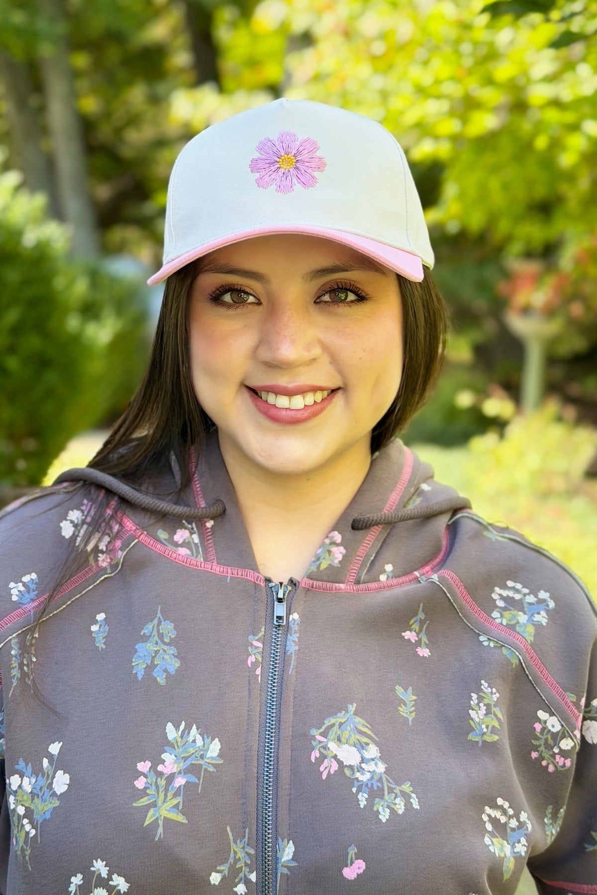 Pink Flower Trucker - Pink