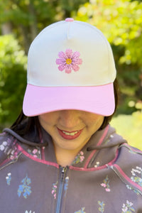 Pink Flower Trucker - Pink
