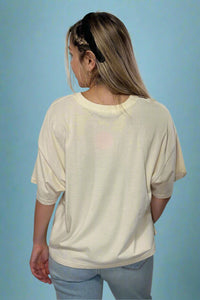 Life Is Beautiful Graphic Crop Tee - Ivory