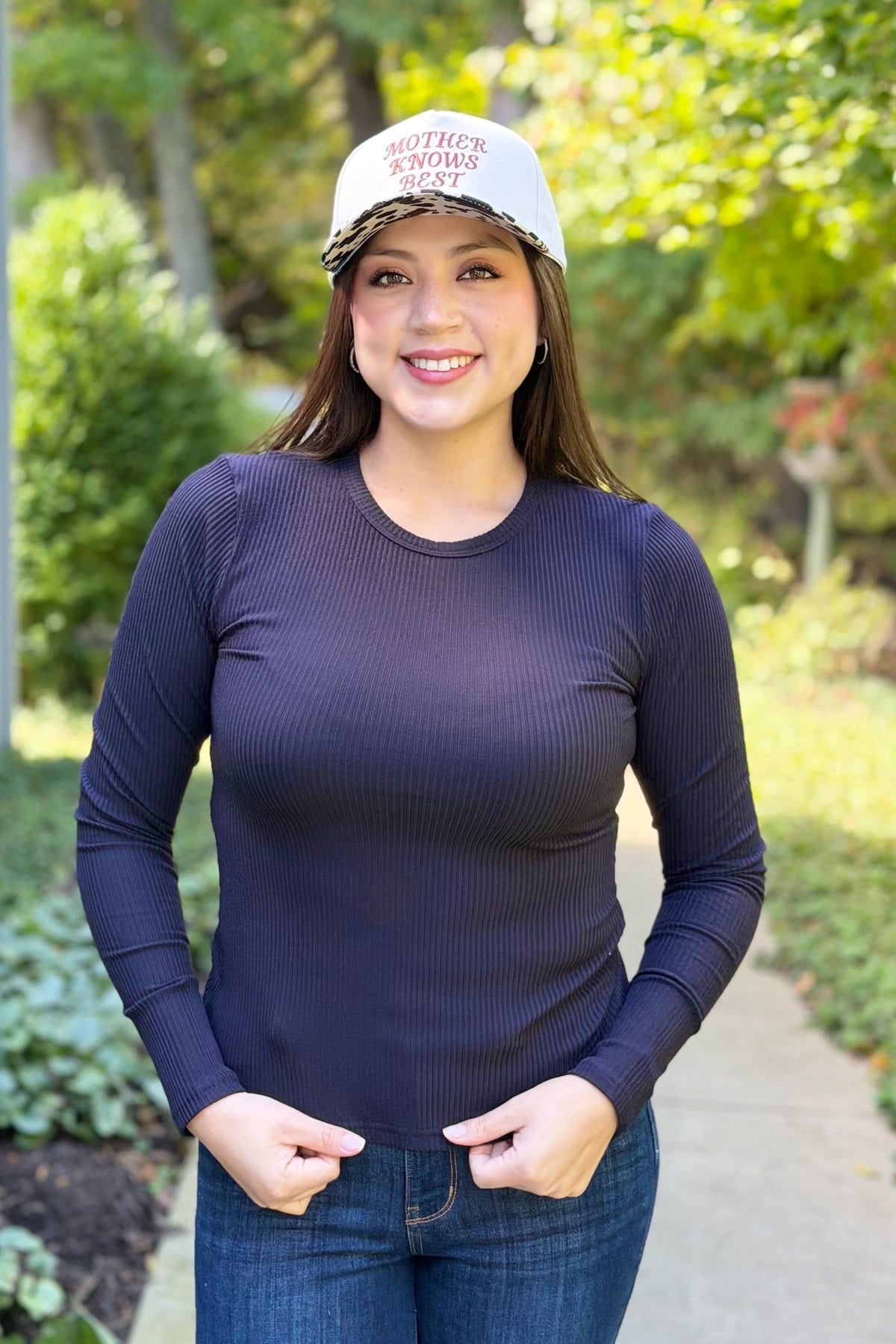 Luxeribb Brushed Top - Black