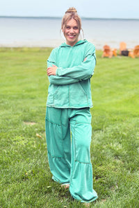 Palazzo Pants Vintage Washed - Teal