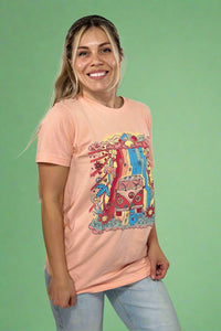 Love & Peace Graphic Tee - Peach