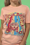 Love & Peace Graphic Tee - Peach