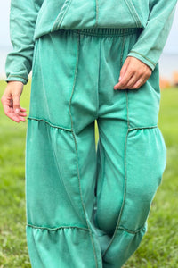 Palazzo Pants Vintage Washed - Teal