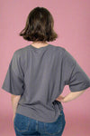 Summer Babe Cocktail Club Crop Tee - Charcoal