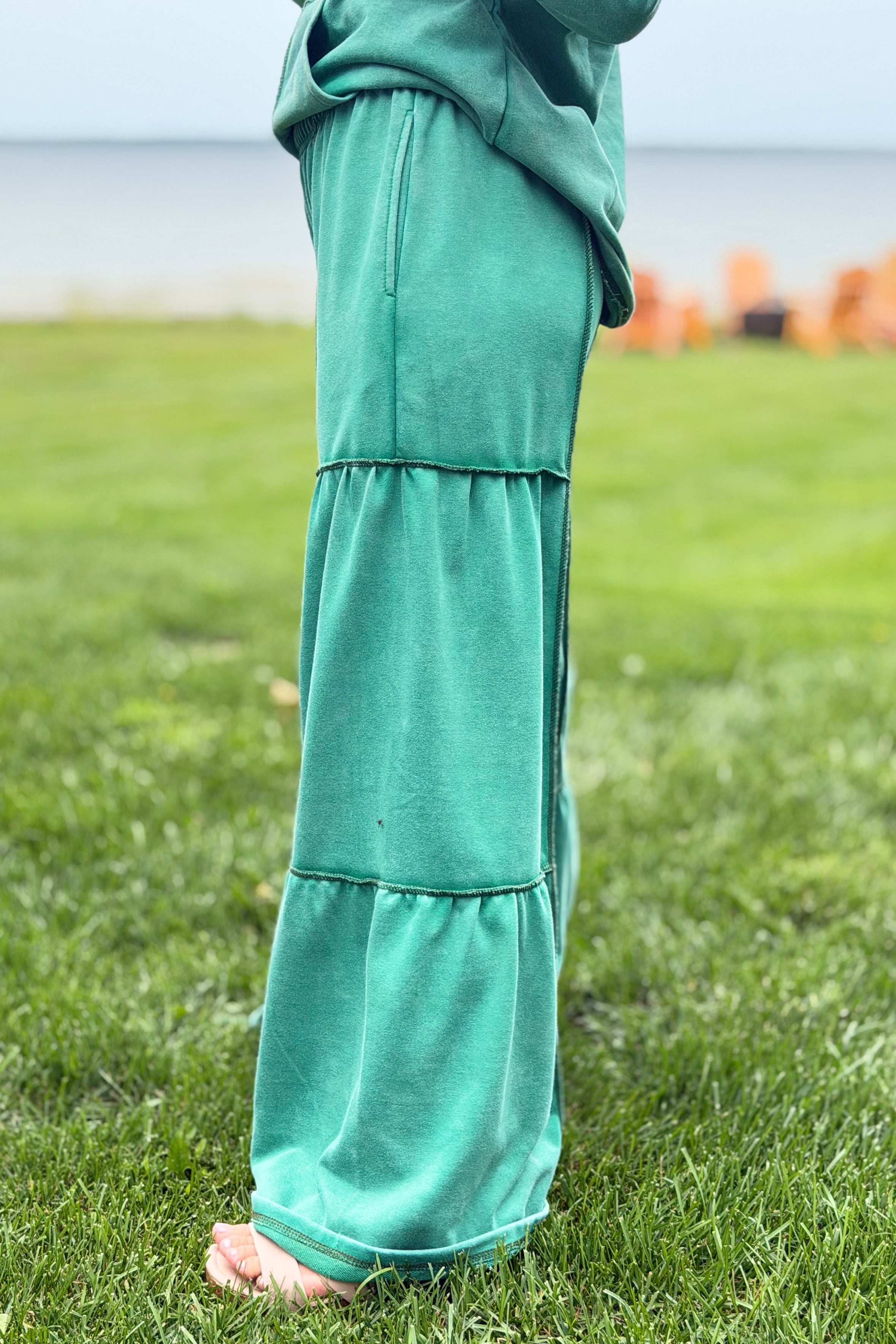 Palazzo Pants Vintage Washed - Teal